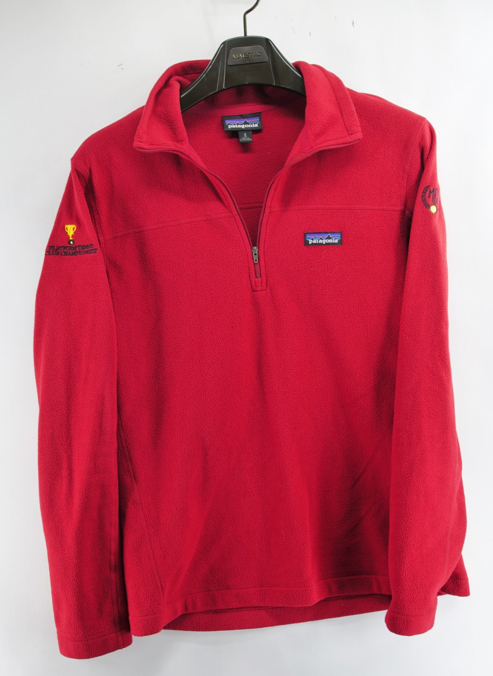 Patagonia Women Sweatshirt Red 1/4 Zip Long Sleeve Logo S Platform Tennis Club